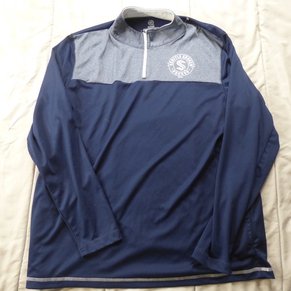 NHL Other - NHL Seattle Kracken Mens 1/4 Zip‎ Pullover Long Sleeve Blue Size XL